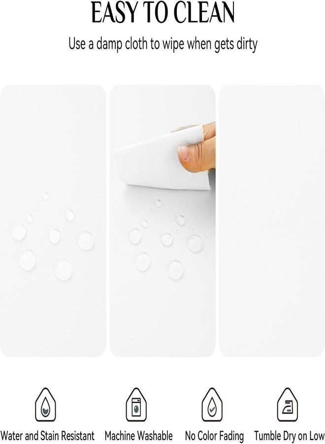 Softalker Round Tablecloth, Waterproof & Stain Resistant Table Cloth Wrinkle Free Fabric Washable Polyester Table Cover for Spring/Party/Outdoor(60R)-White - Image 5